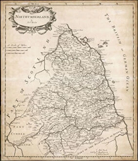 Britannia Gallery: Map of Northumberland