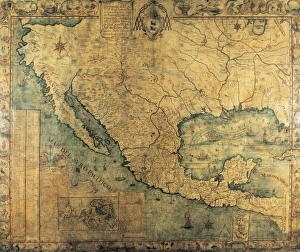 Map of Nueva Espa񡠨1767) by Jos頁ntonio Alzate