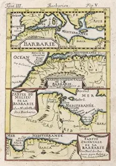 Morocco Prints: Map / Nw Africa 1719