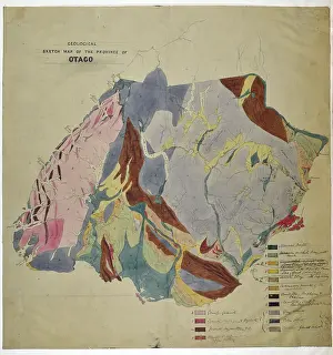 Quarterly Prints: Map of Otago, New Zealand (Hector, 1862-1864)