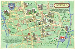 Oxford Prints: Map - Oxford