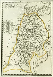 Ferrario Collection: Map of Palestine, circa 1800