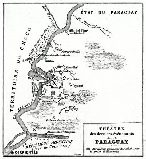 Images Dated 3rd December 2018: Map of the Paraguayan War 1868