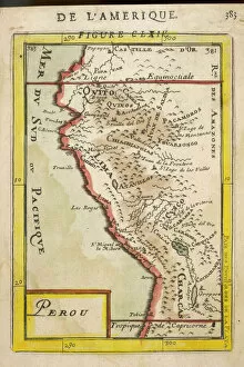 Mallet Gallery: Map of Peru 1683 Mallet