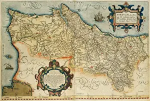 Antwerp Prints: Map of Portugal. Theatrum Orbis Terrarum by Abraham Ortelius