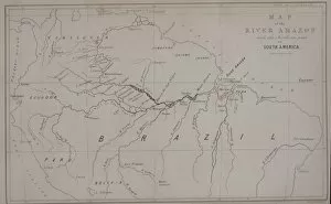 1823 1913 Collection: Map of the River Amazon