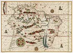 Maps Collection: Map /s America / Brazil 16C
