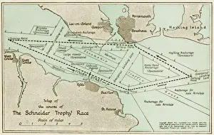 Supermarine Prints: Map - Schneider Trophy Air Race 1931