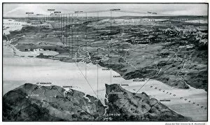 Warsaw Collection: Map showing the distances between cities 1939