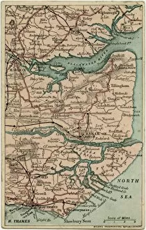Southeast Gallery: A map showing south-east Essex
