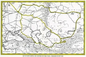 Soviet Collection: Map of Soviet Central Asia