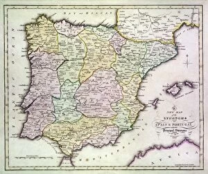1801 Collection: Map of Spain and Portugal