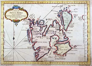 Map of Spitsbergen, Norway