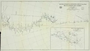 Map of the Terra Nova journey to the South Pole