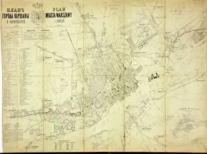 Plans Prints: Map of Warsaw