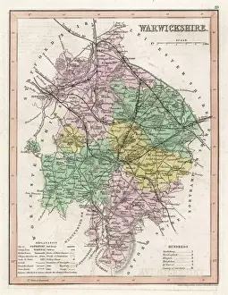 Map / Warwickshire C1857