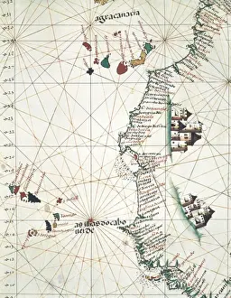 Lisbon Prints: Map of the West of African coast with the Islands