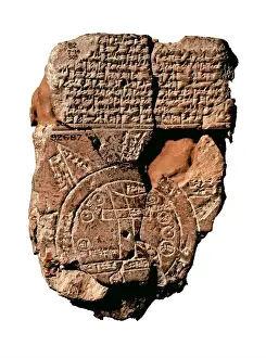Iraqi Prints: Map of the World. ca. 700 BC - 500 BC. Tablet