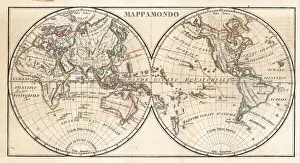 Chart Prints: Map of the world circa 1810