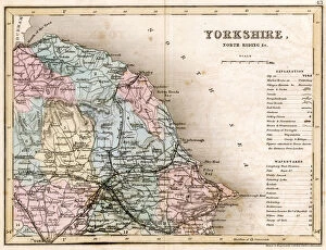 MAP / YORKSHIRE / NORTH 1857