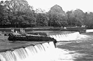 Mapledurham Weir River Thames Victorian period