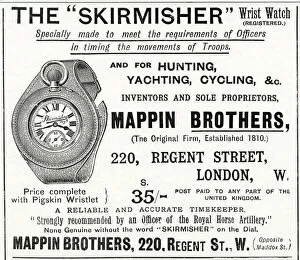 Images Dated 20th February 2020: Mappin Brothers Skirmisher wrist watch advertisement
