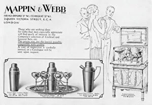 Images Dated 23rd April 2012: Mappin & Webb cocktail set advertisement