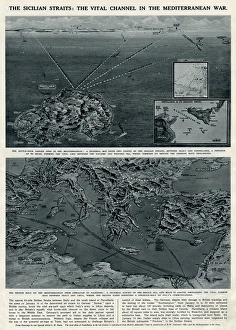 Strategy Gallery: Maps of Sicilian Straits and Mediterranean by G. H. Davis