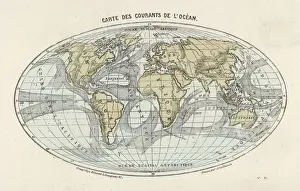 Currents Prints: Maps / World / Currents