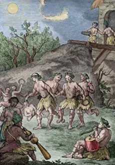 Celebrating Prints: Mapuches. Bridal dance. Engraving, 18th century. South Ameri