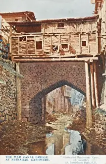 Srinagar Prints: Mar Canal Bridge - Srinagar, Kashmir