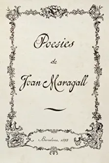 Maragall Prints: MARAGALL i GORINA, Joan (1860-1911). Spanish
