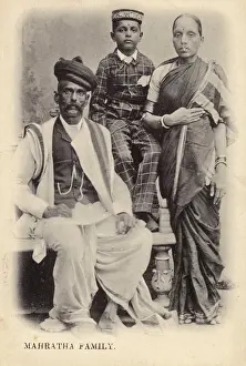 Hindu Prints: Maratha Family, India