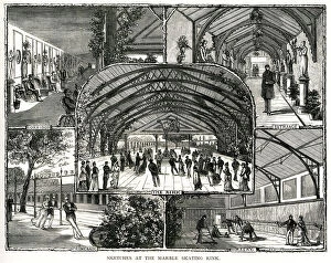 Skaters Collection: The Marble Skating Rink, Clapham 1876