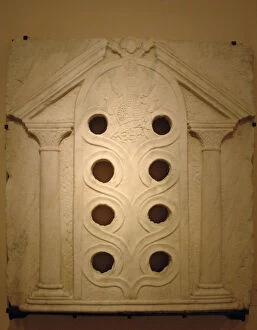 Marble window dating from the second half of the 17th centur