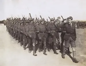 March past at medal presentation ceremony, WW1