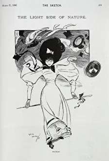Sleeve Prints: March, Windy Day illustration by Lewis Baumer