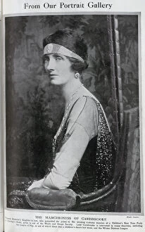 Irene Collection: Marchioness of Carisbrooke, studio portrait in sequinned hairband and gown