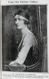 Carisbrooke Prints: Marchioness of Carisbrooke, studio portrait in sequinned hairband and gown
