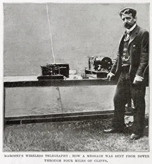 Images Dated 21st May 2021: Marconis wireless telegraph message, Dover 1899