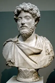 Marcus Aurelius (121-180 AD). Roman emperor (161-180). Bust