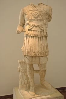 Antonine Gallery: Marcus Aurelius (121-180 d.C). Headless statue. Olympia. Gre