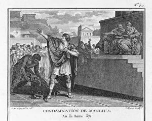 Marcus Collection: Marcus Manlius Capitolinus condemned to death