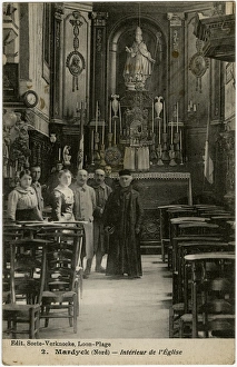 Images Dated 4th April 2016: Mardyck, France - inside the church