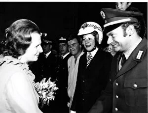 Hilda Gallery: Margaret Thatcher meeting Metropolitan Police officers