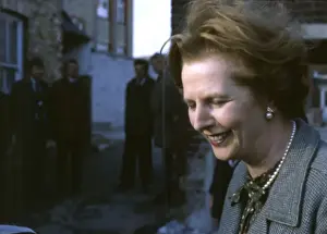 Margaret Thatcher on a visit to Cornwall