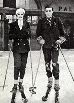 Chichester Collection: Margaret Whigham with Marquess of Donegall at St. Moritz