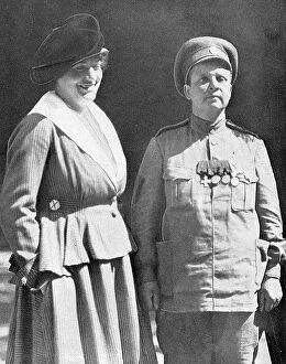 Images Dated 10th May 2017: Maria Bochkareva and Florence Harper, Russia, WW1