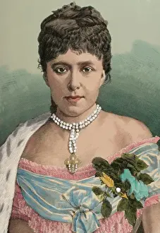 Maria Christina of Austria (1858-1929). Queen of Spain. Seco