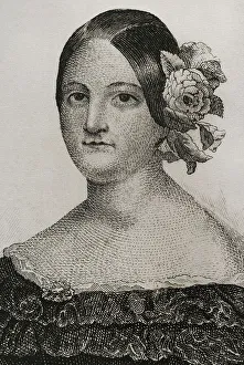 Gomez Prints: Maria Cristina de Borbon Dos Sicilias (1806-1878)